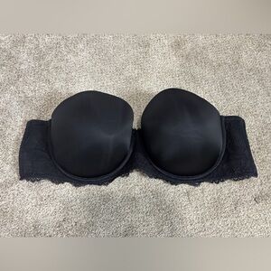 Torrid Curve 50B Black Lace Strapless Bra Underwire